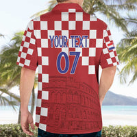 Croatia Football 2025 Custom Hawaiian Shirt Red Hrvatska Kockasti - Pula Arena