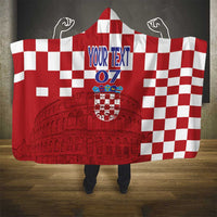 Croatia Football 2025 Custom Hooded Blanket Red Hrvatska Kockasti - Pula Arena