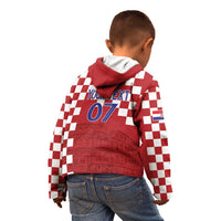Croatia Football 2025 Custom Kid Hoodie Red Hrvatska Kockasti - Pula Arena