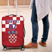 Croatia Football 2025 Custom Luggage Cover Red Hrvatska Kockasti - Pula Arena