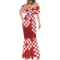 Croatia Football 2025 Custom Mermaid Dress Red Hrvatska Kockasti - Pula Arena