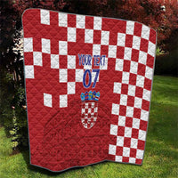 Croatia Football 2025 Custom Quilt Red Hrvatska Kockasti - Pula Arena