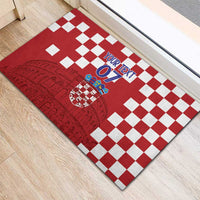 Croatia Football 2025 Custom Rubber Doormat Red Hrvatska Kockasti - Pula Arena