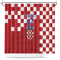 Croatia Football 2025 Custom Shower Curtain Red Hrvatska Kockasti - Pula Arena