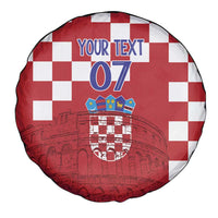 Croatia Football 2025 Custom Spare Tire Cover Red Hrvatska Kockasti - Pula Arena