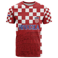 Croatia Football 2025 Custom T Shirt Red Hrvatska Kockasti - Pula Arena