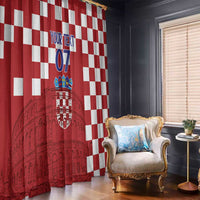 Croatia Football 2025 Custom Window Curtain Red Hrvatska Kockasti - Pula Arena