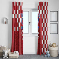 Croatia Football 2025 Custom Window Curtain Red Hrvatska Kockasti - Pula Arena