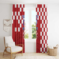 Croatia Football 2025 Custom Window Curtain Red Hrvatska Kockasti - Pula Arena