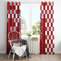 Croatia Football 2025 Custom Window Curtain Red Hrvatska Kockasti - Pula Arena