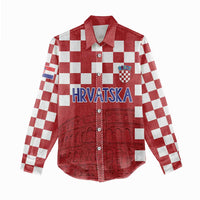 Croatia Football 2025 Custom Women Casual Shirt Red Hrvatska Kockasti - Pula Arena