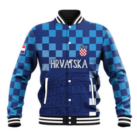 Croatia Football 2025 Custom Baseball Jacket Blue Hrvatska Kockasti - Pula Arena