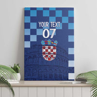 Croatia Football 2025 Custom Canvas Wall Art Blue Hrvatska Kockasti - Pula Arena