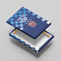 Croatia Football 2025 Custom Canvas Wall Art Blue Hrvatska Kockasti - Pula Arena