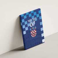 Croatia Football 2025 Custom Canvas Wall Art Blue Hrvatska Kockasti - Pula Arena