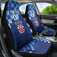 Croatia Football 2025 Custom Car Seat Cover Blue Hrvatska Kockasti - Pula Arena