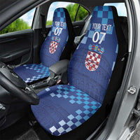 Croatia Football 2025 Custom Car Seat Cover Blue Hrvatska Kockasti - Pula Arena