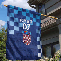 Croatia Football 2025 Custom Garden Flag Blue Hrvatska Kockasti - Pula Arena