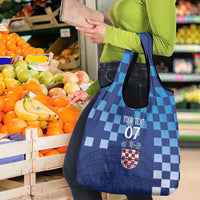Croatia Football 2025 Custom Grocery Bag Blue Hrvatska Kockasti - Pula Arena
