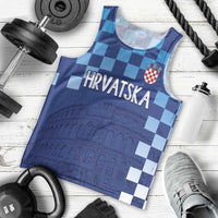 Croatia Football 2025 Custom Men Tank Top Blue Hrvatska Kockasti - Pula Arena