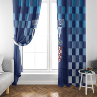Croatia Football 2025 Custom Window Curtain Blue Hrvatska Kockasti - Pula Arena