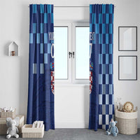 Croatia Football 2025 Custom Window Curtain Blue Hrvatska Kockasti - Pula Arena
