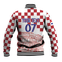 Croatia Football 2025 Custom Baseball Jacket White Hrvatska Kockasti - Pula Arena