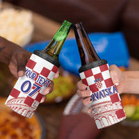 Croatia Football 2025 Custom 4 in 1 Can Cooler Tumbler White Hrvatska Kockasti - Pula Arena