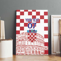 Croatia Football 2025 Custom Canvas Wall Art White Hrvatska Kockasti - Pula Arena