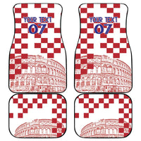 Croatia Football 2025 Custom Car Mats White Hrvatska Kockasti - Pula Arena