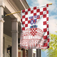 Croatia Football 2025 Custom Garden Flag White Hrvatska Kockasti - Pula Arena