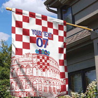 Croatia Football 2025 Custom Garden Flag White Hrvatska Kockasti - Pula Arena