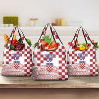 Croatia Football 2025 Custom Grocery Bag White Hrvatska Kockasti - Pula Arena