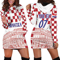Croatia Football 2025 Custom Hoodie Dress White Hrvatska Kockasti - Pula Arena