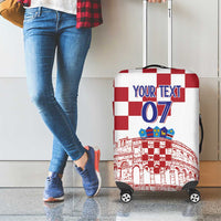 Croatia Football 2025 Custom Luggage Cover White Hrvatska Kockasti - Pula Arena