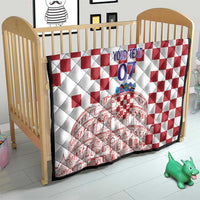 Croatia Football 2025 Custom Quilt White Hrvatska Kockasti - Pula Arena