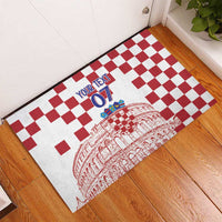 Croatia Football 2025 Custom Rubber Doormat White Hrvatska Kockasti - Pula Arena