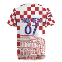 Croatia Football 2025 Custom Rugby Jersey White Hrvatska Kockasti - Pula Arena