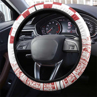 Croatia Football 2025 Steering Wheel Cover White Hrvatska Kockasti - Pula Arena