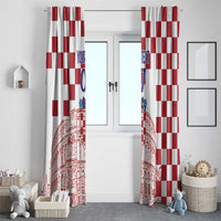 Croatia Football 2025 Custom Window Curtain White Hrvatska Kockasti - Pula Arena