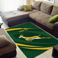 Personalized South Africa Rugby Bokke Area Rug Minimalism Style