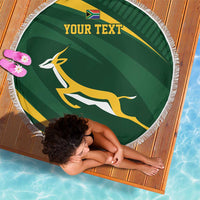 Personalized South Africa Rugby Bokke Beach Blanket Minimalism Style