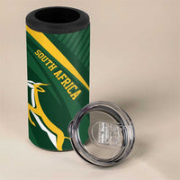 Personalized South Africa Rugby Bokke 4 in 1 Can Cooler Tumbler Minimalism Style