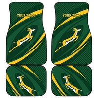 Personalized South Africa Rugby Bokke Car Mats Minimalism Style