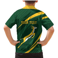 Personalized South Africa Rugby Bokke Family Matching Mermaid Dress and Hawaiian Shirt Minimalism Style