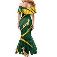 Personalized South Africa Rugby Bokke Family Matching Mermaid Dress and Hawaiian Shirt Minimalism Style