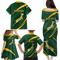 Personalized South Africa Rugby Bokke Family Matching Puletasi and Hawaiian Shirt Minimalism Style