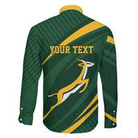 Personalized South Africa Rugby Bokke Family Matching Short Sleeve Bodycon Dress and Hawaiian Shirt Minimalism Style