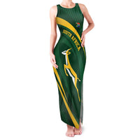 Personalized South Africa Rugby Bokke Family Matching Tank Maxi Dress and Hawaiian Shirt Minimalism Style