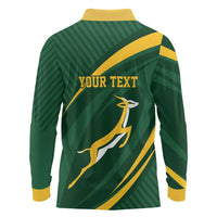 Personalized South Africa Rugby Bokke Long Sleeve Polo Shirt Minimalism Style